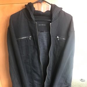 XL black John Varavatos hoodie jacket